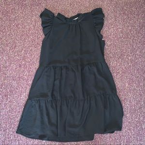 Black ruffle dress